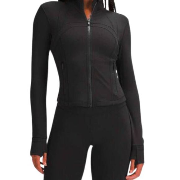 LULULEMON ATHLETICA Define Cropped Jacket 'Nulu In Black Size 8 - Picture 1 of 4